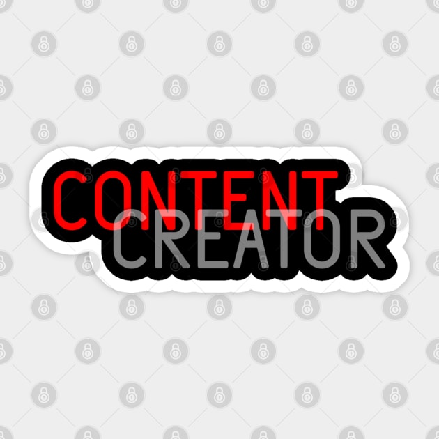 Content Creator - 05 Sticker by SanTees